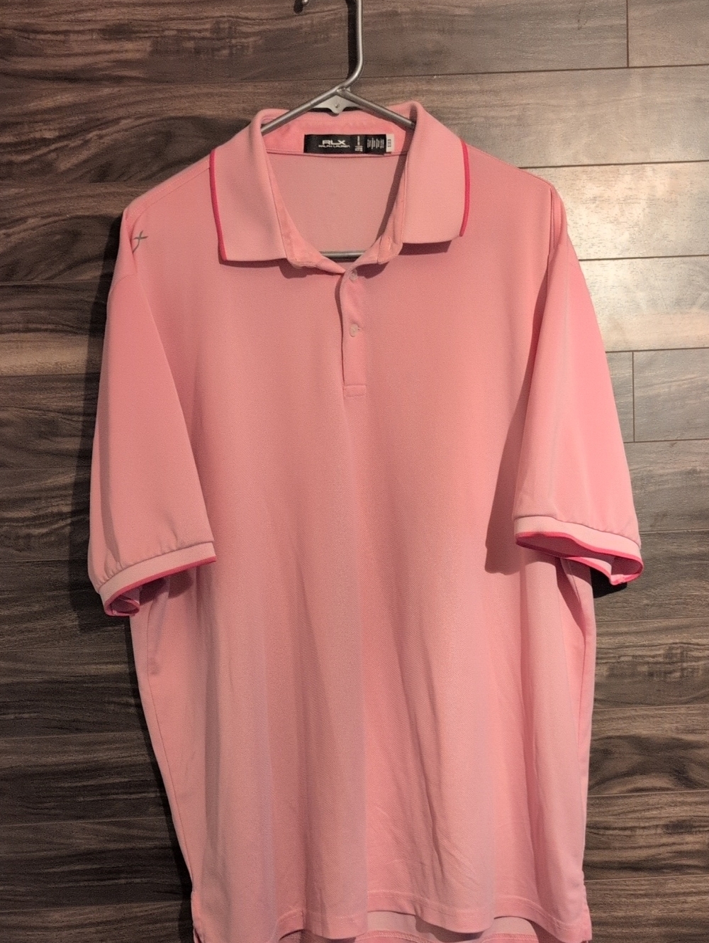 RLX Ralph Lauren Pink Performance Golf Polo Shirt - Men’s XL